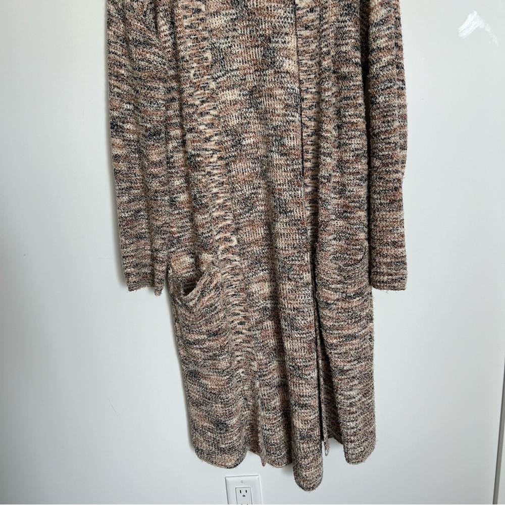 Cream and Gray Knit Sweater Cardigan Size M - Picture 10 of 11